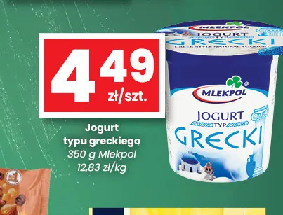 Jogurt typu greckiego Mlekpol promocja w emma MARKET