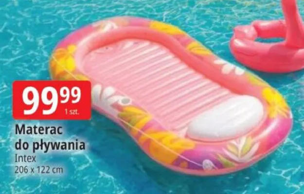 Materac do pływania Intex 206x122cm promocja w Leclerc