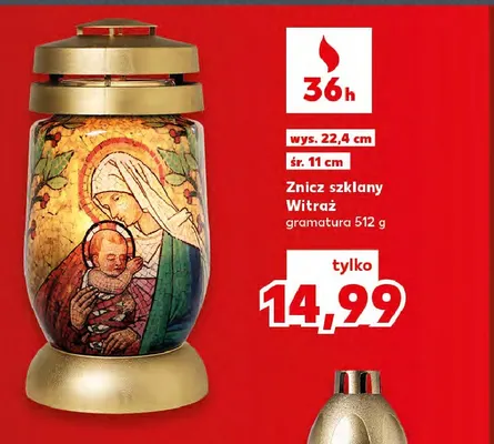 Znicz szklany Witraż promocja w Kaufland
