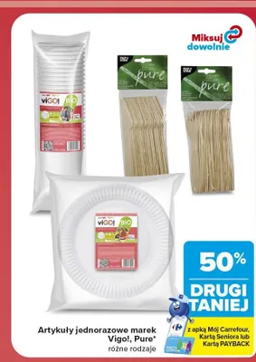 Talerze papierowe Pure promocja w Carrefour