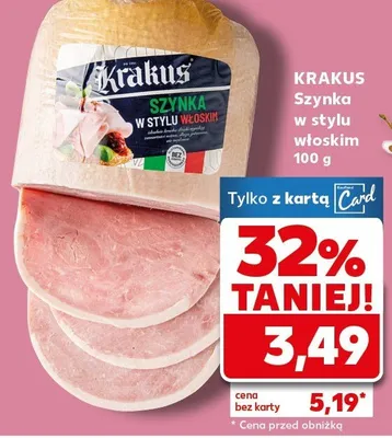 Szynka w stylu włoskim promocja w Kaufland