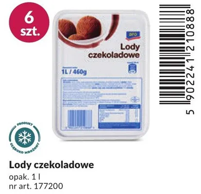 Lody czekoladowe promocja w Makro