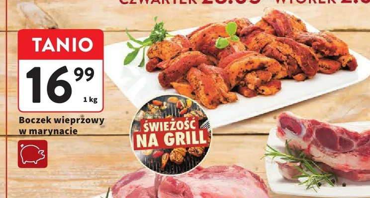 Boczek wieprzowy w marynacie promocja w Intermarche
