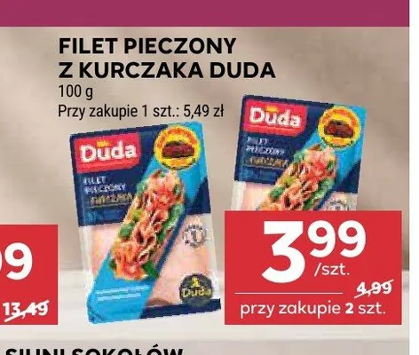 Filet pieczony z kurczaka Duda promocja w Stokrotka