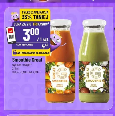 Smoothie Great mango morela promocja w POLOmarket