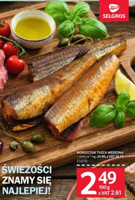 Morszczuk tusza wędzona promocja w Selgros