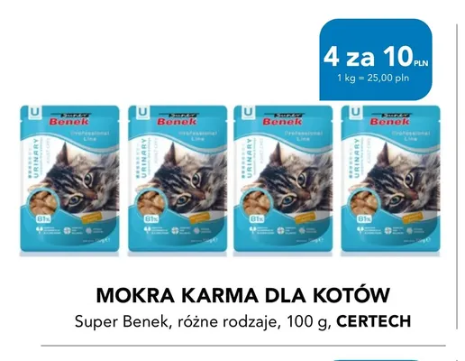 Mokra karma dla kotów Super Benek promocja w Aquael zoo