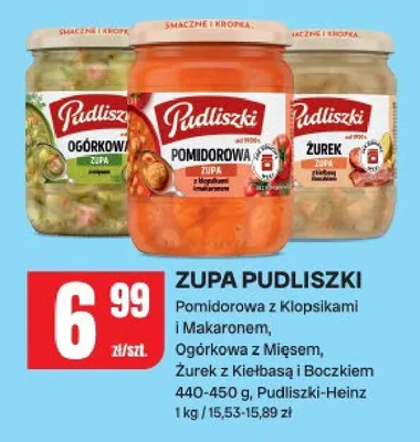 Zupa pomidorowa z klopsikami i makaronem, ogórkowa z mięsem, żurek z kiełbasą i boczkiem promocja w Chorten