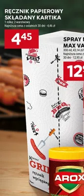 Ręcznik papierowy składany Kartika 1 rolka promocja w Stokrotka