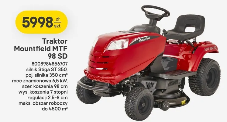 Traktor Mountfield MTF 98 SD promocja w Castorama