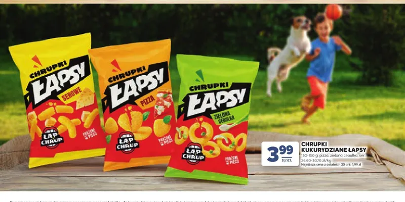 Chrupki kukurydziane Łapsy promocja w Stokrotka
