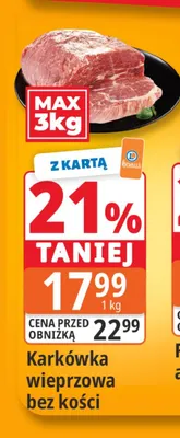 Karkówka wieprzowa bez kości promocja w Leclerc