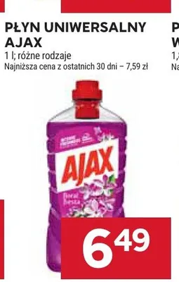 Płyn uniwersalny Ajax promocja w Stokrotka