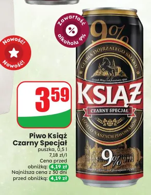 Piwo Książ Czarny Specjał promocja w Dino