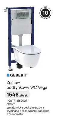 Zestaw podtynkowy WC Vega chrom Geberit promocja w Castorama