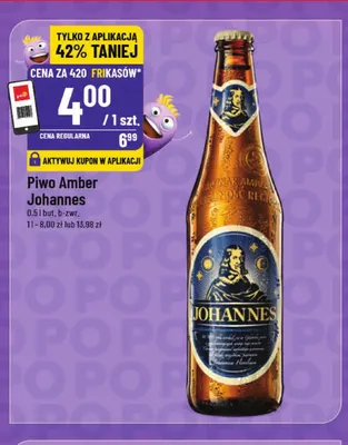 Piwo Amber Johannes promocja w POLOmarket
