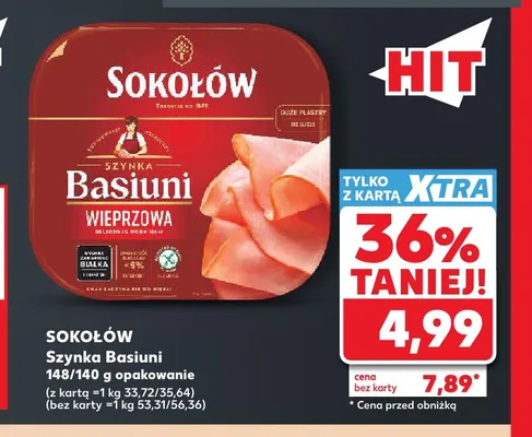 Szynka Basiuni wieprzowa Sokołów promocja w Kaufland
