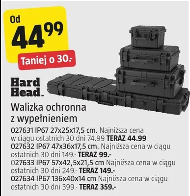 Walizka ochronna z wypełnieniem Hard Head IP67 027634 136x40x14cm promocja w Jula