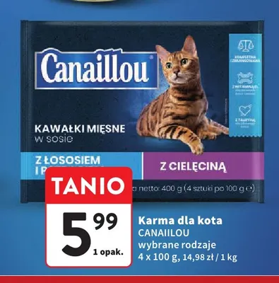 Karma dla kota Canaillou 4-pak promocja w Intermarche