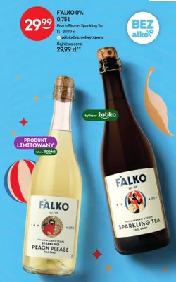 Wino bezalkoholowe F'Alko Sparkling Tea Earl Grey promocja w Żabka