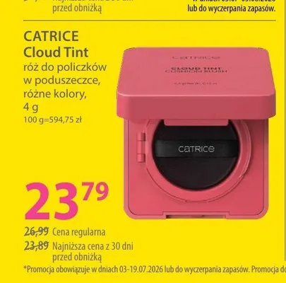 Róż do policzków w poduszeczce Catrice Cloud Tint promocja w Hebe
