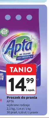 Proszek do prania Apta promocja w Intermarche