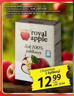 Sok jabłkowy Royal Apple promocja w Selgros