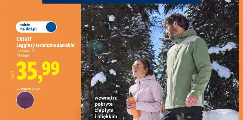 Legginsy termiczne damskie Crivit promocja w Lidl