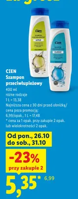 Szampon przeciwłupieżowy Apple Cien promocja w Lidl