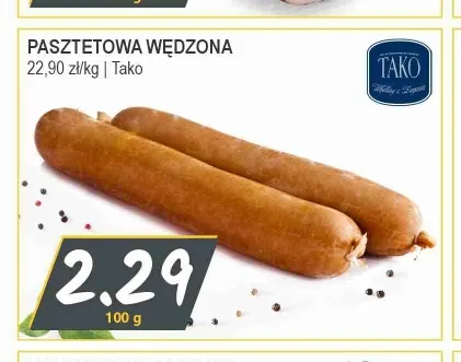 Pasztetowa wędzona Tako promocja w Słoneczko
