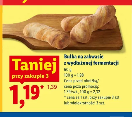 Bułka na zakwasie z wydłużonej fermentacji promocja w Lidl