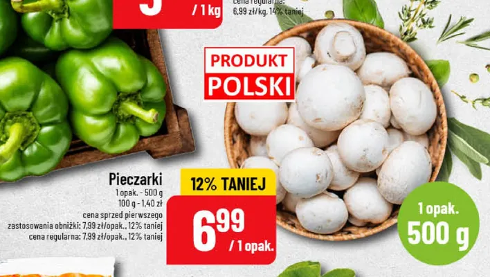 Pieczarki promocja w POLOmarket