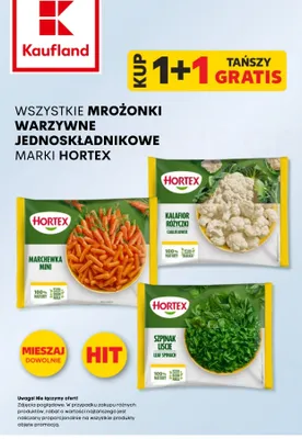 Mrożonki warzywne jednoskładnikowe 1+1 GRATIS promocja w Kaufland
