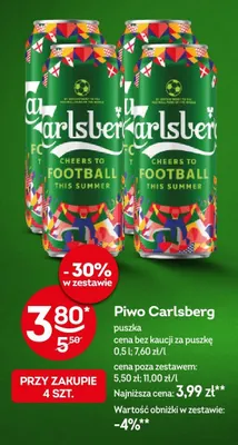 Piwo Carlsberg puszka promocja w Żabka