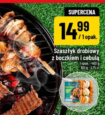 Szaszłyk drobiowy z boczkiem i cebulą Grill promocja w POLOmarket