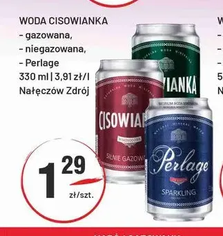 Woda gazowana Cisowianka Perlage promocja w Sedal