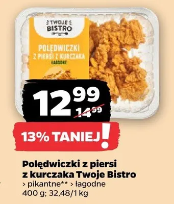 Polędwiczki z piersi z kurczaka pikantne łagodne promocja w Netto