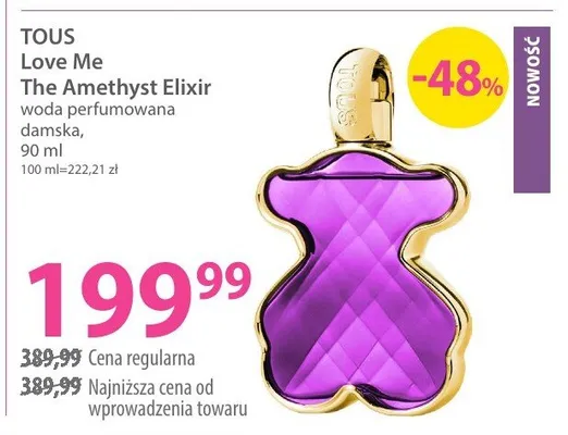 Woda perfumowana TOUS Love Me The Amethyst Elixir damska promocja w Hebe