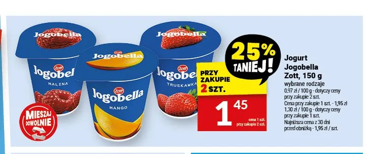 Jogurt Jogobella Zott mango promocja w Twój Market