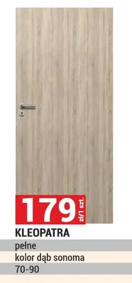 Drzwi KLEOPATRA pełne kolor dąb sonoma 70-90 promocja w Merkury Market