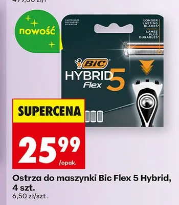 Ostrza do maszynki Bic Flex 5 Hybrid promocja w Biedronka