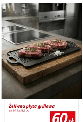 Żeliwna płyta grillowa promocja w KiK