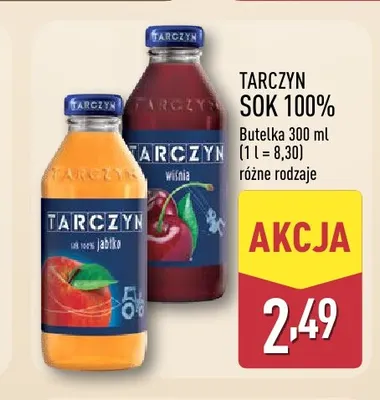 Sok Tarczyn 100% Jabłko promocja w Aldi