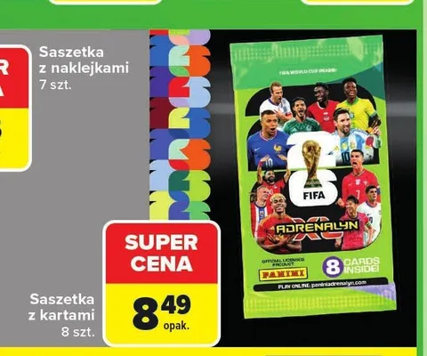 Saszetka z kartami PANINI 8szt. promocja w Carrefour Market
