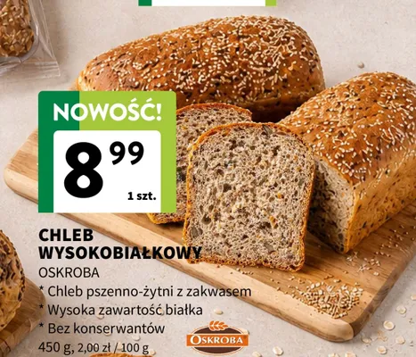 Chleb wysokobiałkowy Oskroba promocja w Intermarche