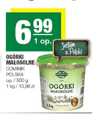 Ogórki małosolne Dominik polskie promocja w SPAR