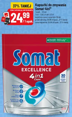 Kapsułki do zmywania Somat 4in1 promocja w POLOmarket