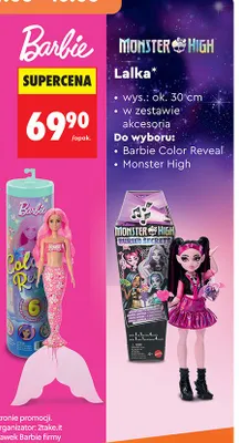 Lalka Barbie Color Reveal wys. ok. 30cm w zestawie akcesoria promocja w Biedronka