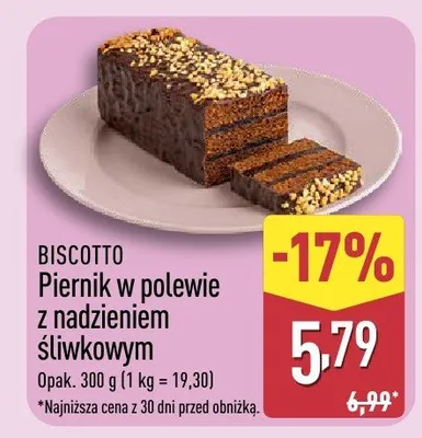 Piernik w polewie z nadzieniem śliwkowym promocja w Aldi