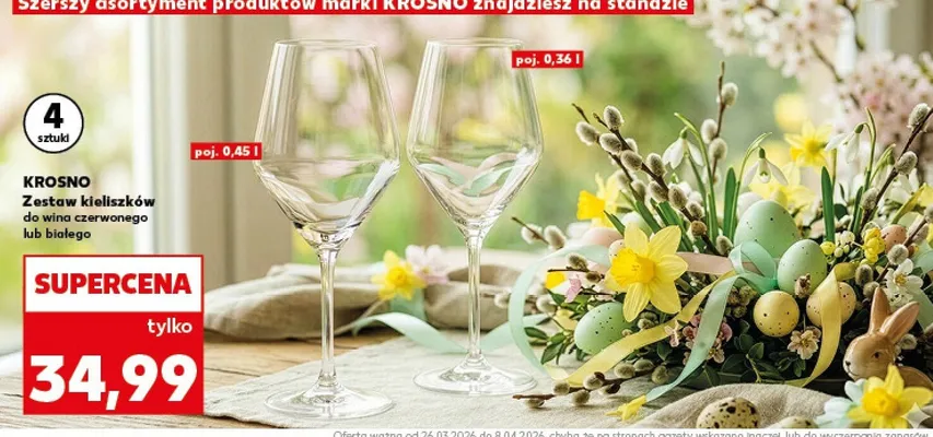 Zestaw kieliszków do wina czerwonego lub białego promocja w Kaufland